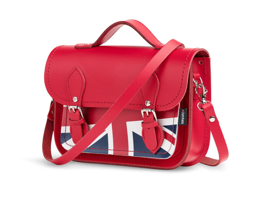 Union Jack Midi Satchel - Pillar Box Red-1